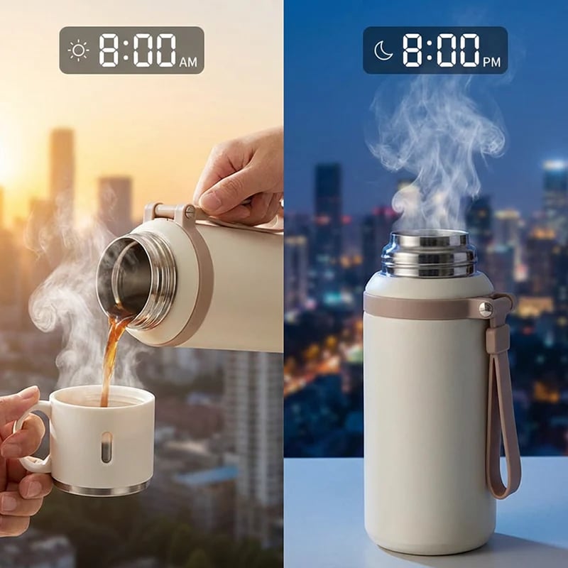 ⚡8K+ SOLD! 💥Stainless Steel Vacuum Insulated Bottle with Lidded Cup