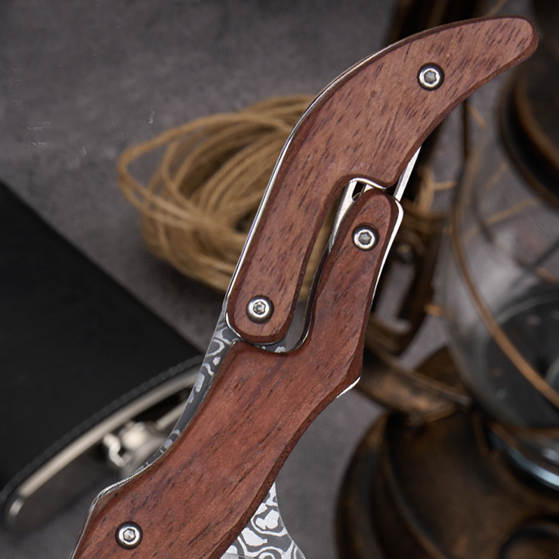 ObsidianMech X-1 Damascus-Pattern Mechanical Fidget Tool