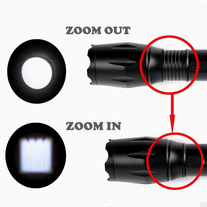 LumiRay Zoomable LED Flashlight – Mini Portable Torch