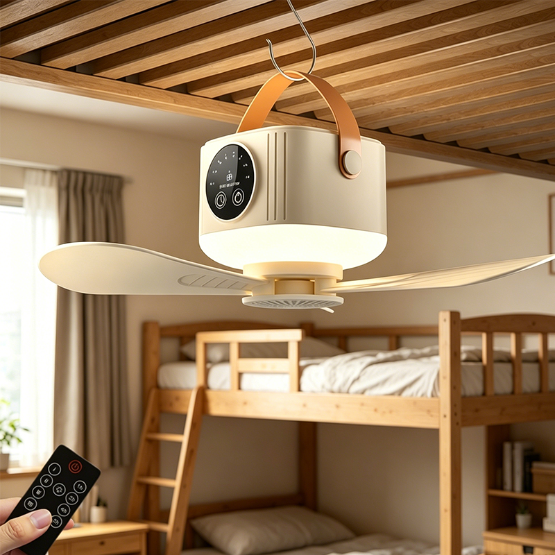 AirVane · Remote-Controlled Hanging Tent Fan