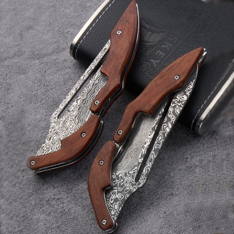 ObsidianMech X-1 Damascus-Pattern Mechanical Fidget Tool