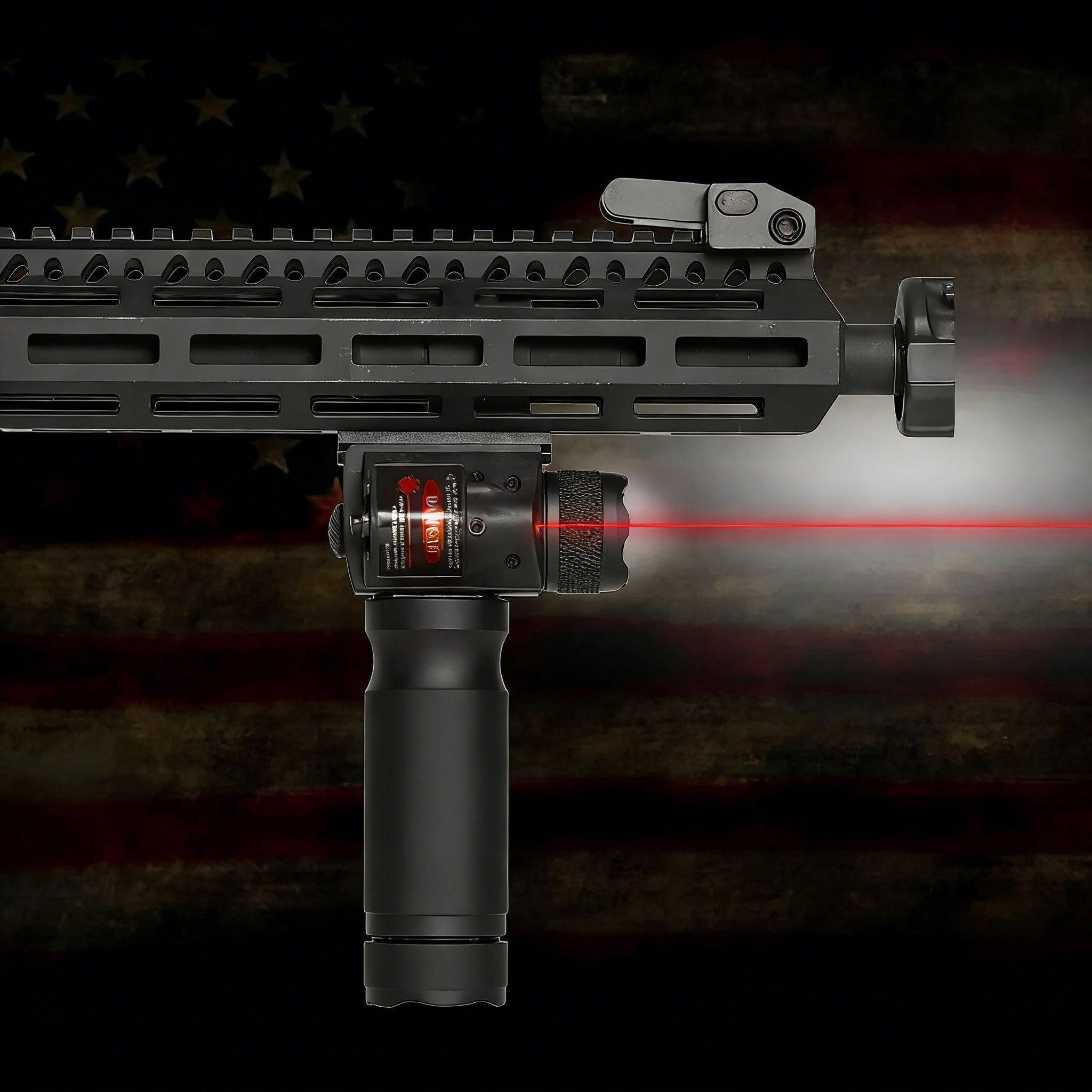 Lumigrip Vertical Flashlight Grip – LED Light with Laser