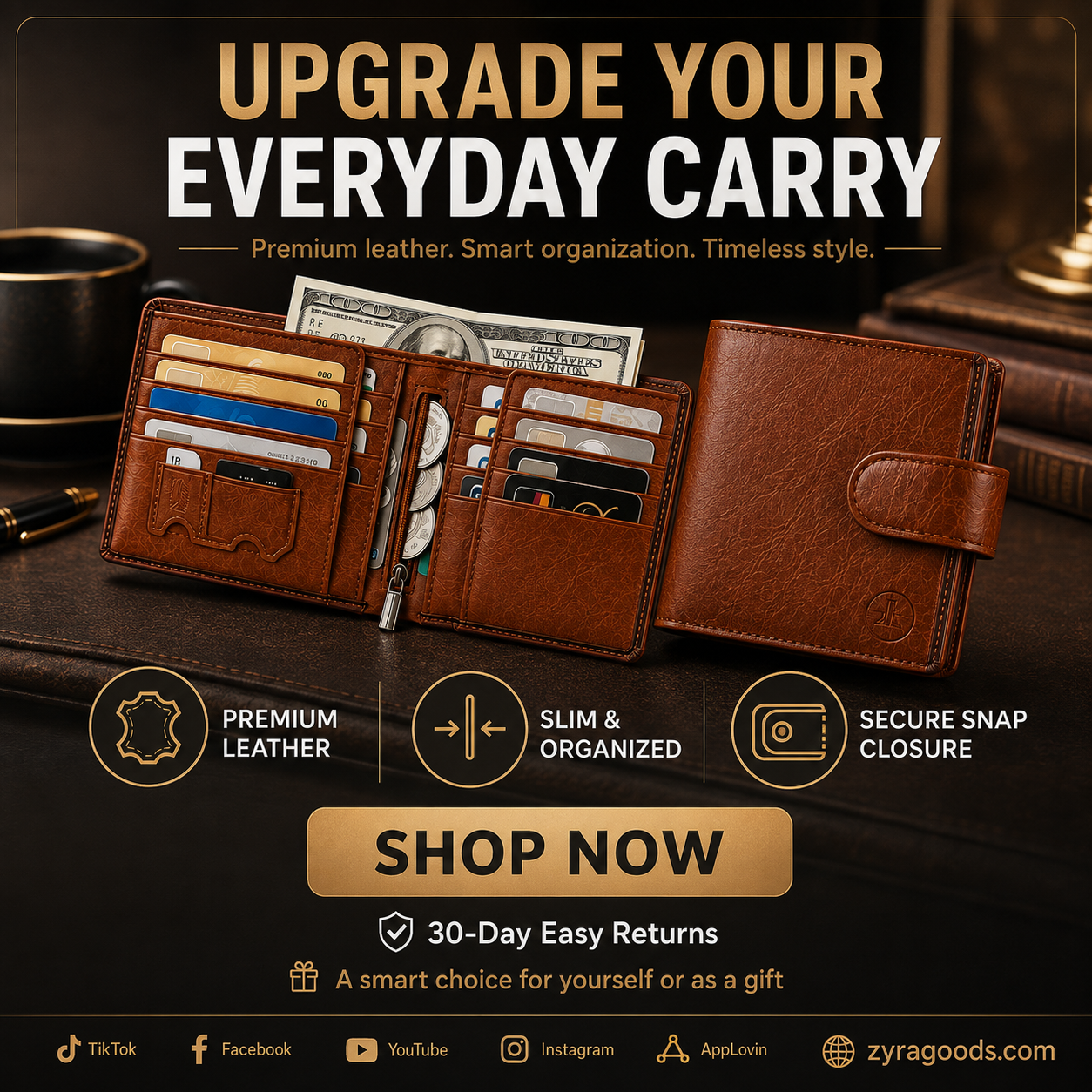 Men's Vintage RFID Blocking Wallet