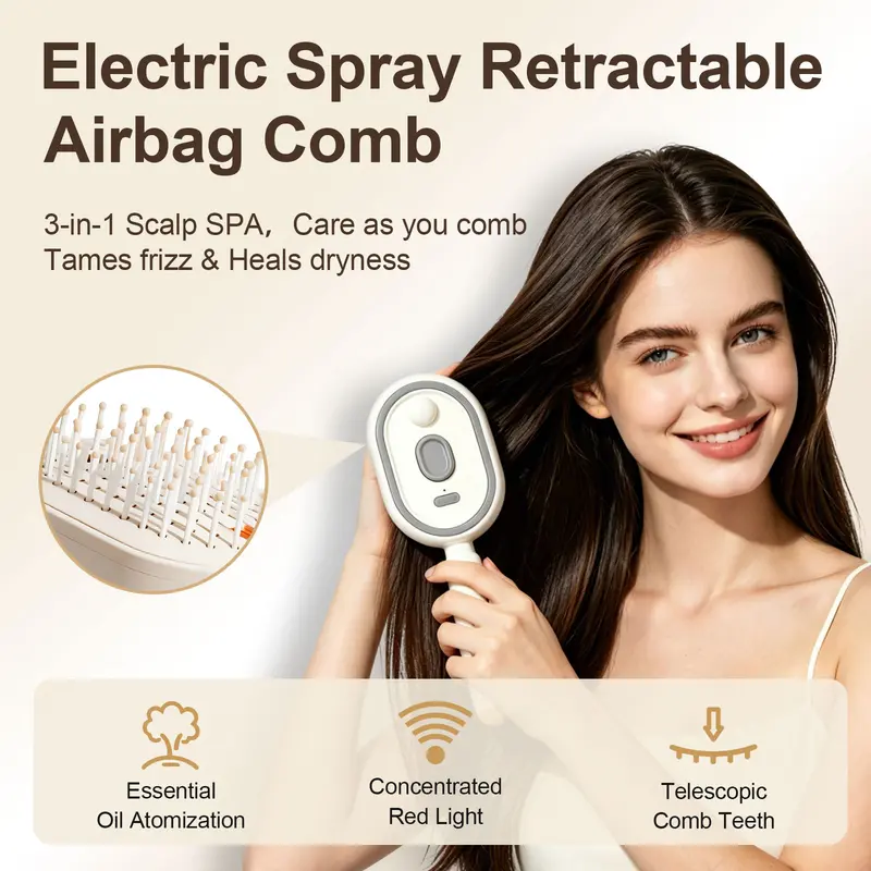 🔥Last Day Sale 50% OFF🔥Electric Spray Air Cushion Massage Comb