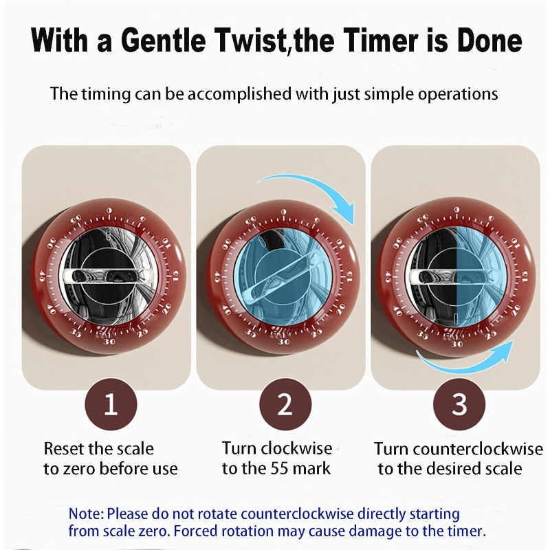 Magnetic Mechanical Kitchen Timer
