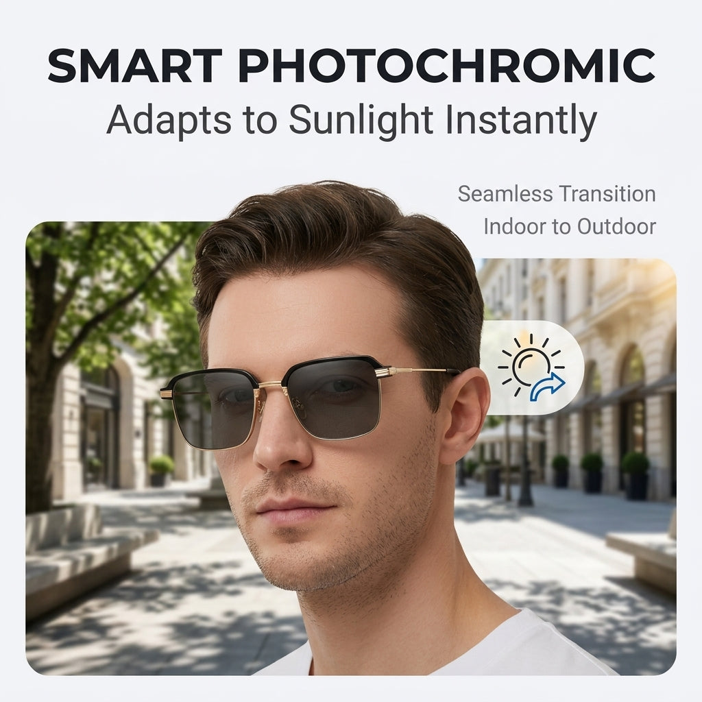 👓Outdoor photochromic blue light blocking glasses