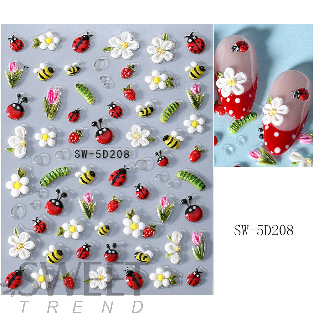 🔥Buy 1 Get 1 Free💅5D Floral Nail Stickers