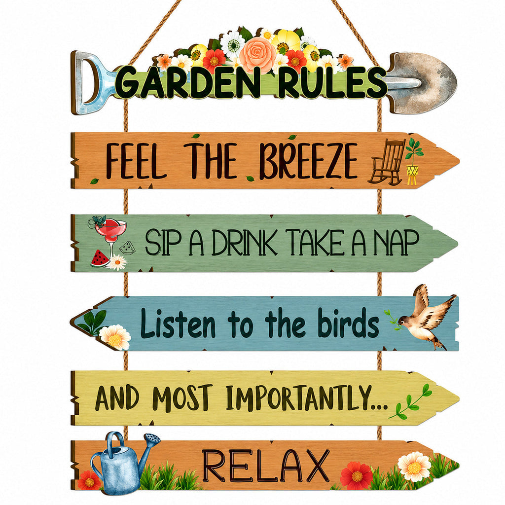 💖Limited-time 50% OFF🏡Rustic Wooden Garden Hanging Sign Wall Decor Plaque