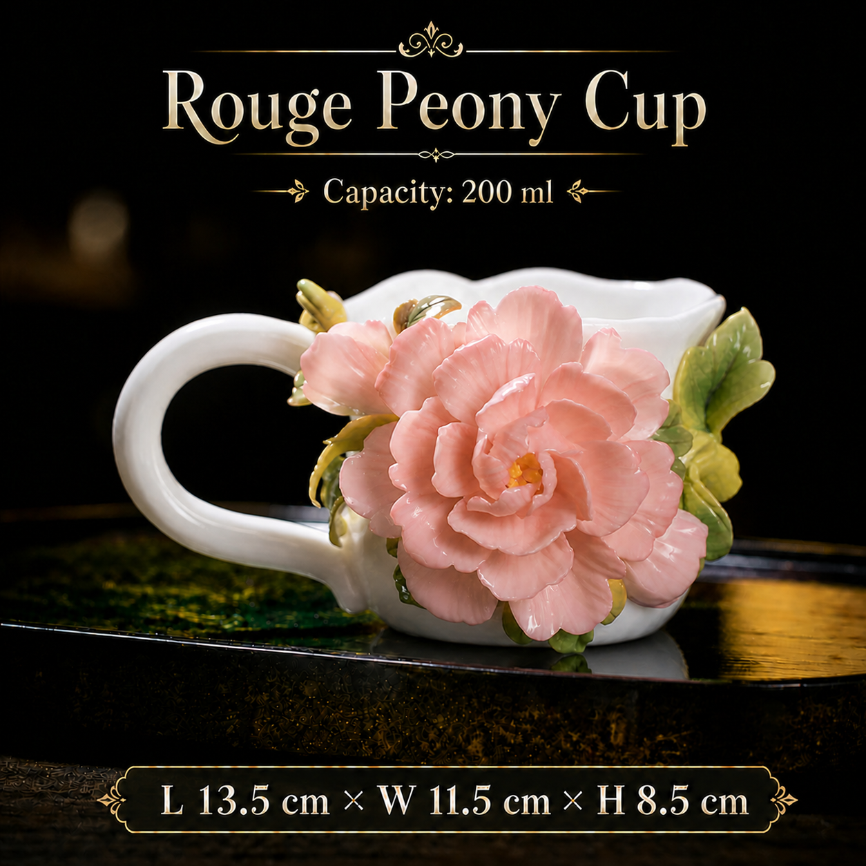 🌺Blooming Porcelain Flower Cup - 3D Floral Ceramic Tea Cup