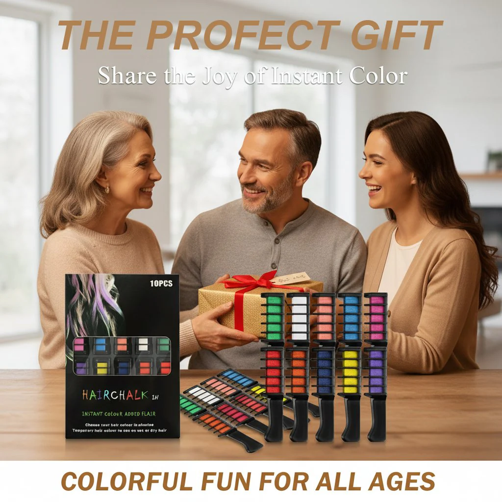 📢📢Buy3 Get 1 Free⏰Temporary Hair Dye Chalk Comb- Cruelty Free🪮