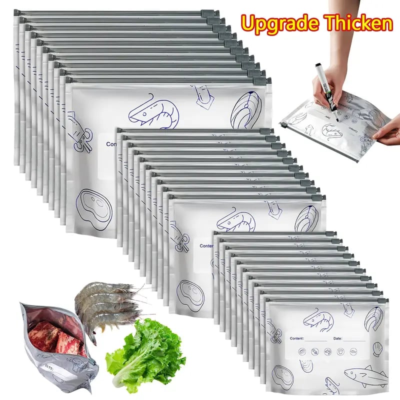 🔥Limited-time 50% off🎁Reusable Vacuum Foil Bags - 30 Pcs (10 Each Size)