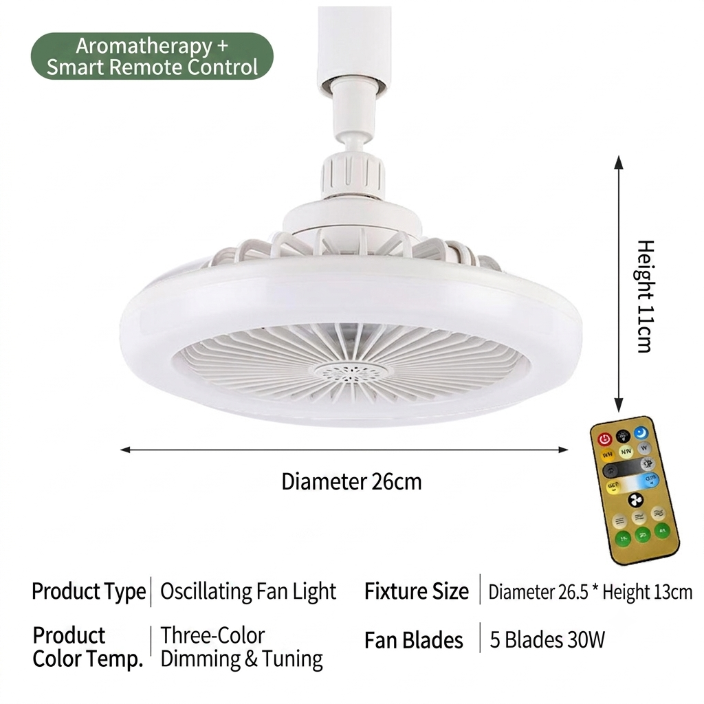 ❄️ Summer 50% Off ✨ Global Sales Exceed 1 Million ❄️ Remote Control Ceiling Fan with Light