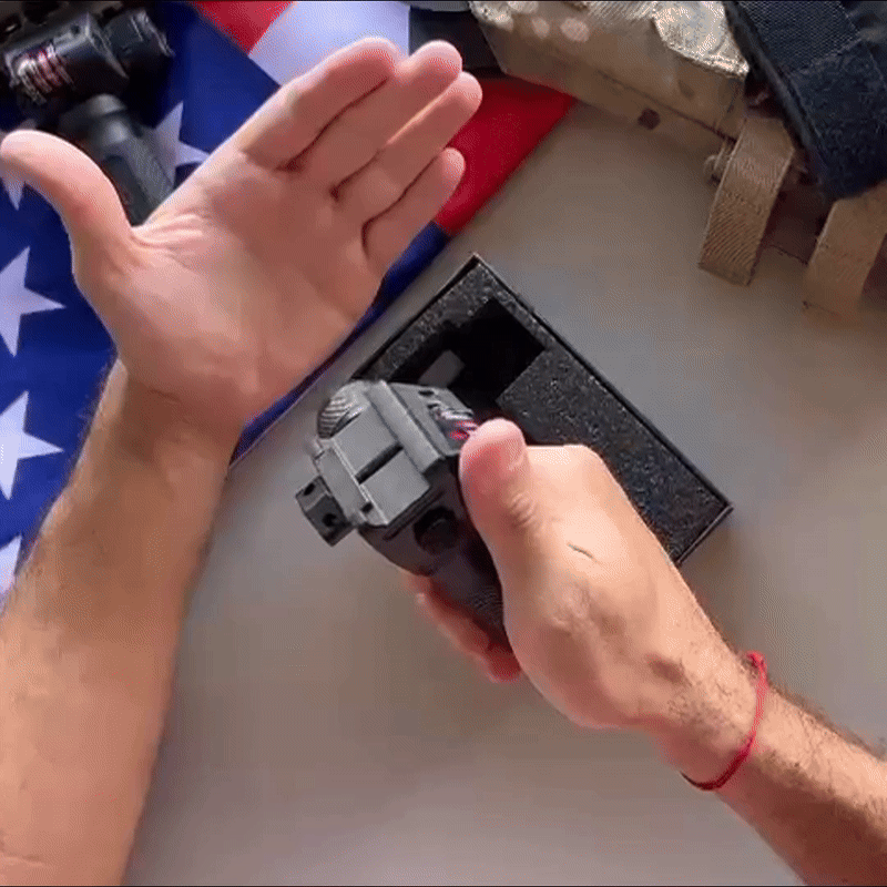 Lumigrip Vertical Flashlight Grip – LED Light with Laser