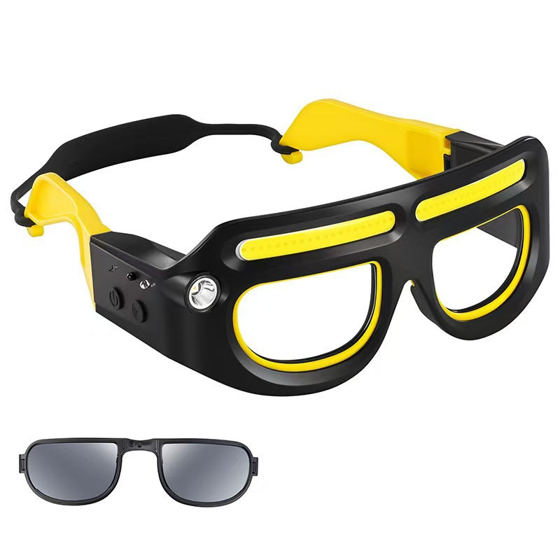 OpticBeam Rechargeable LED Safety Glasses with Motion Sensor