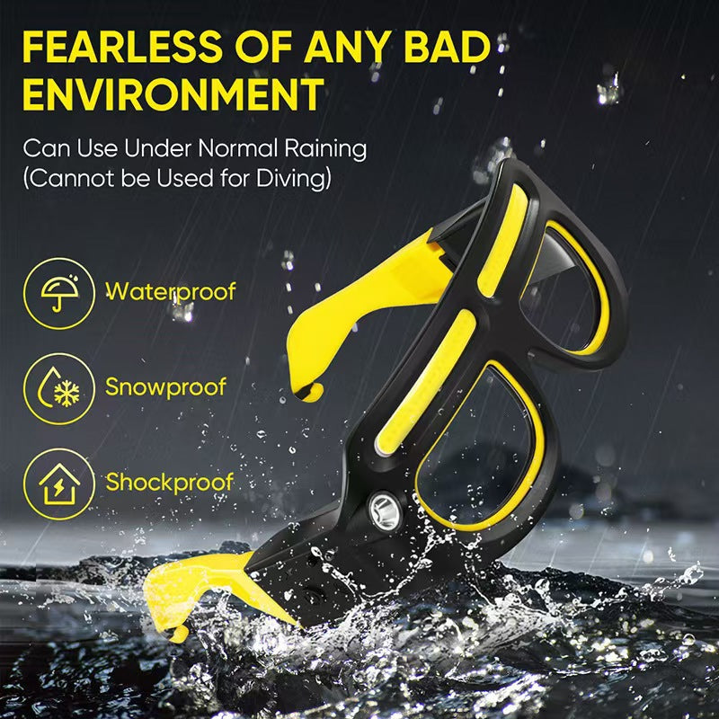 OpticBeam Rechargeable LED Safety Glasses with Motion Sensor