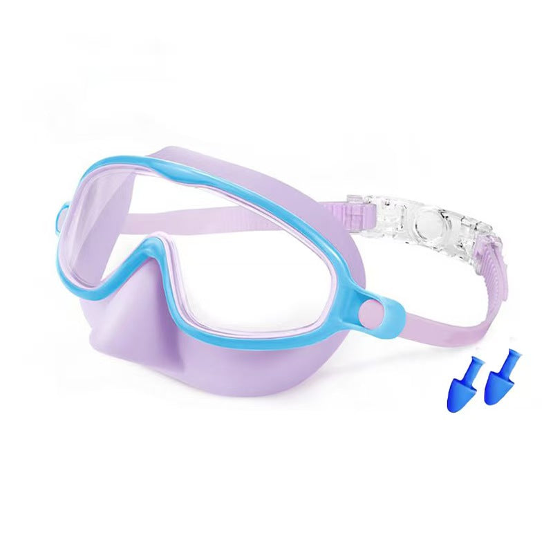 🔥SafeSwim Kids Wide-View Goggles with Nose Cover