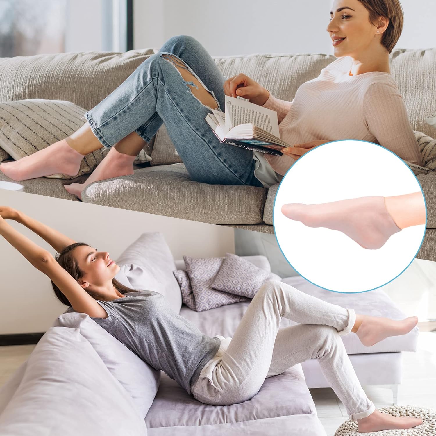 🔥Buy one get one free for the first 50 customers!🔥 - Moisturizing Foot Mask Exfoliating Silicone Socks Beach Protective Socks
