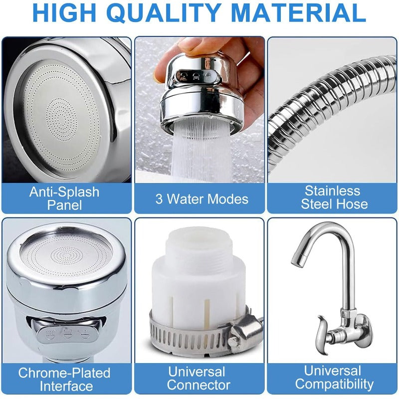 Hot Selling Item🔥🔥: All-in-One 360° Splash-Proof Faucet Extender
