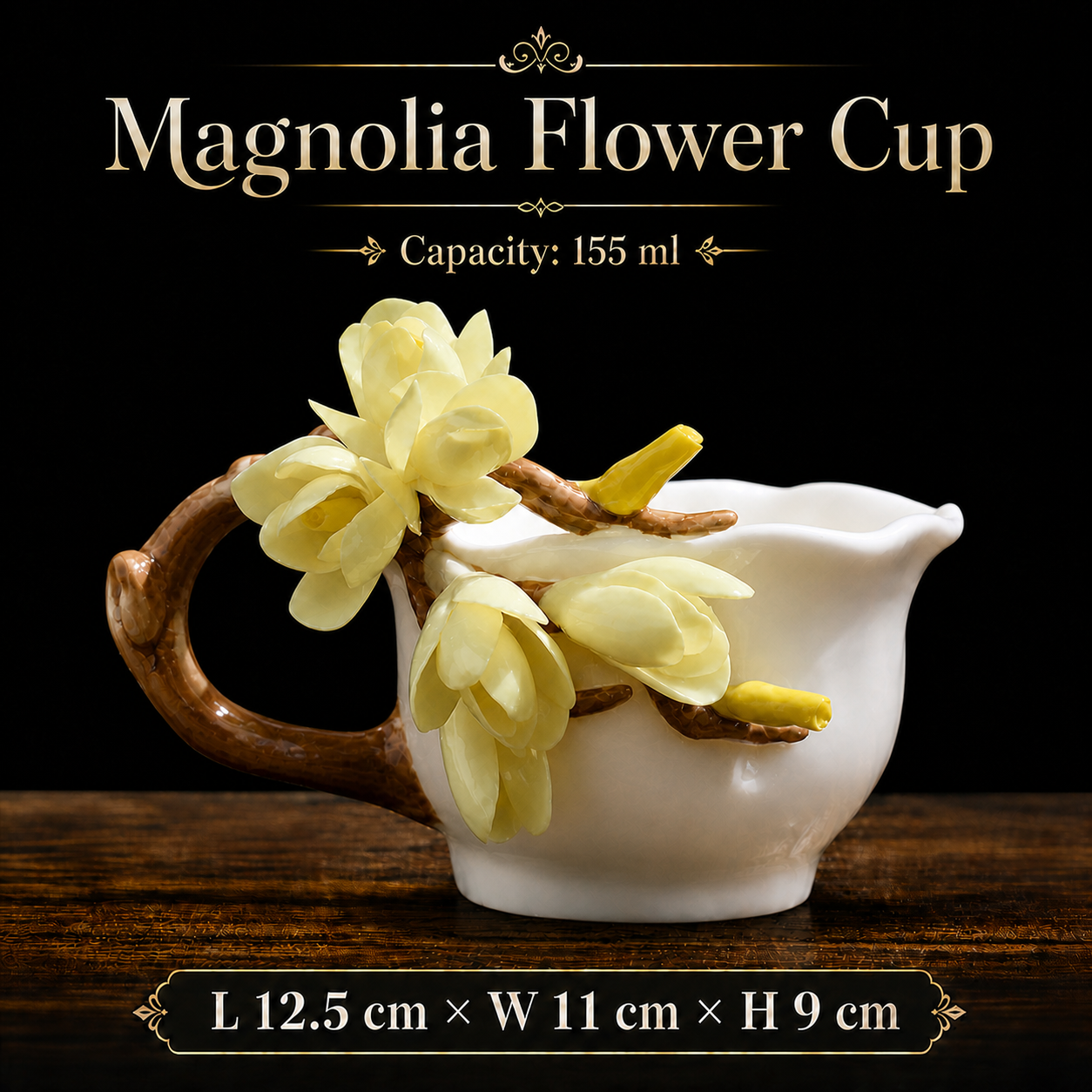 🌺Blooming Porcelain Flower Cup - 3D Floral Ceramic Tea Cup