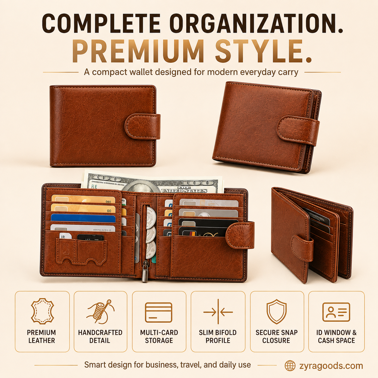 Men's Vintage RFID Blocking Wallet