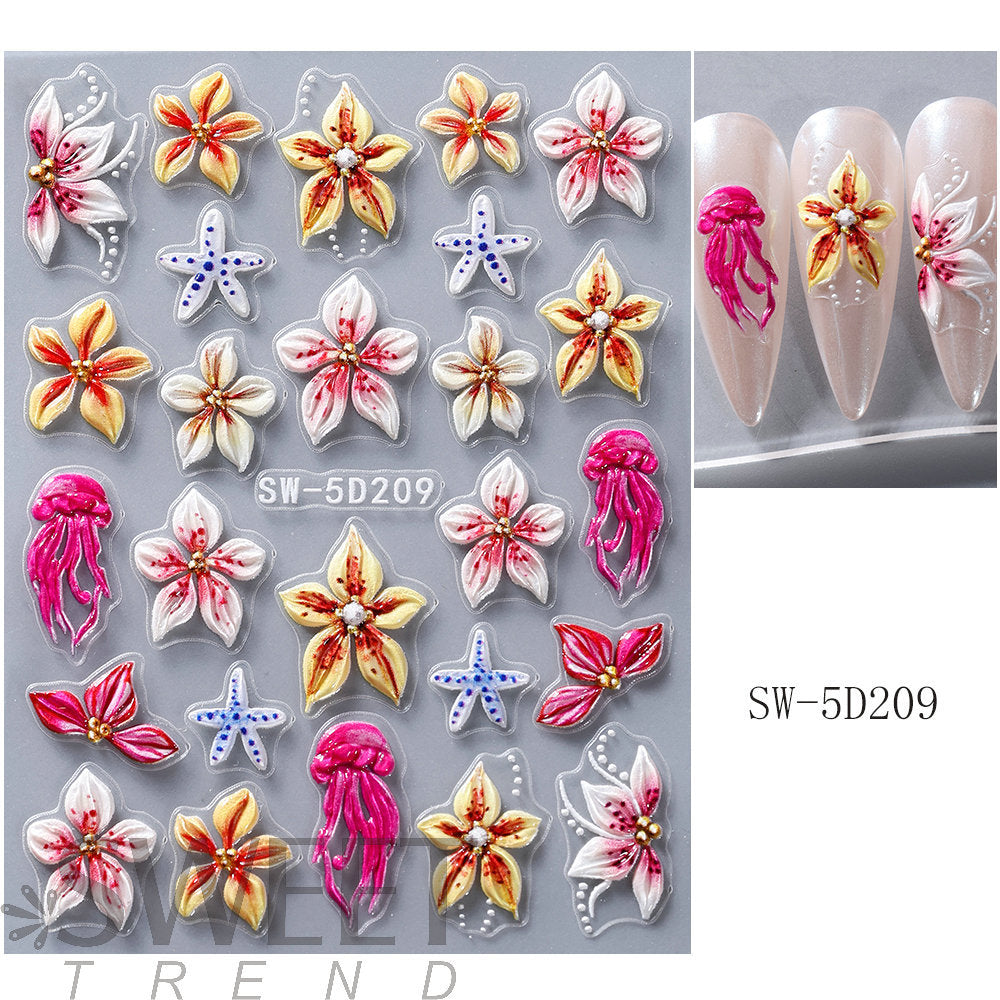 🔥Buy 1 Get 1 Free💅5D Floral Nail Stickers