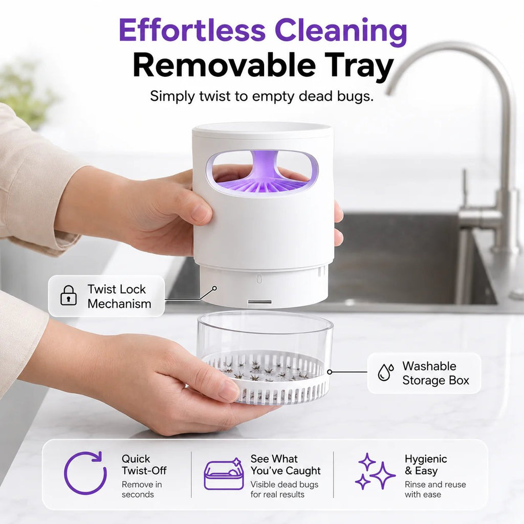 🔥2026 Hot Sale🔥Quiet UV Mosquito Trap – Chemical-Free & Safe for Kids & Pets🦟