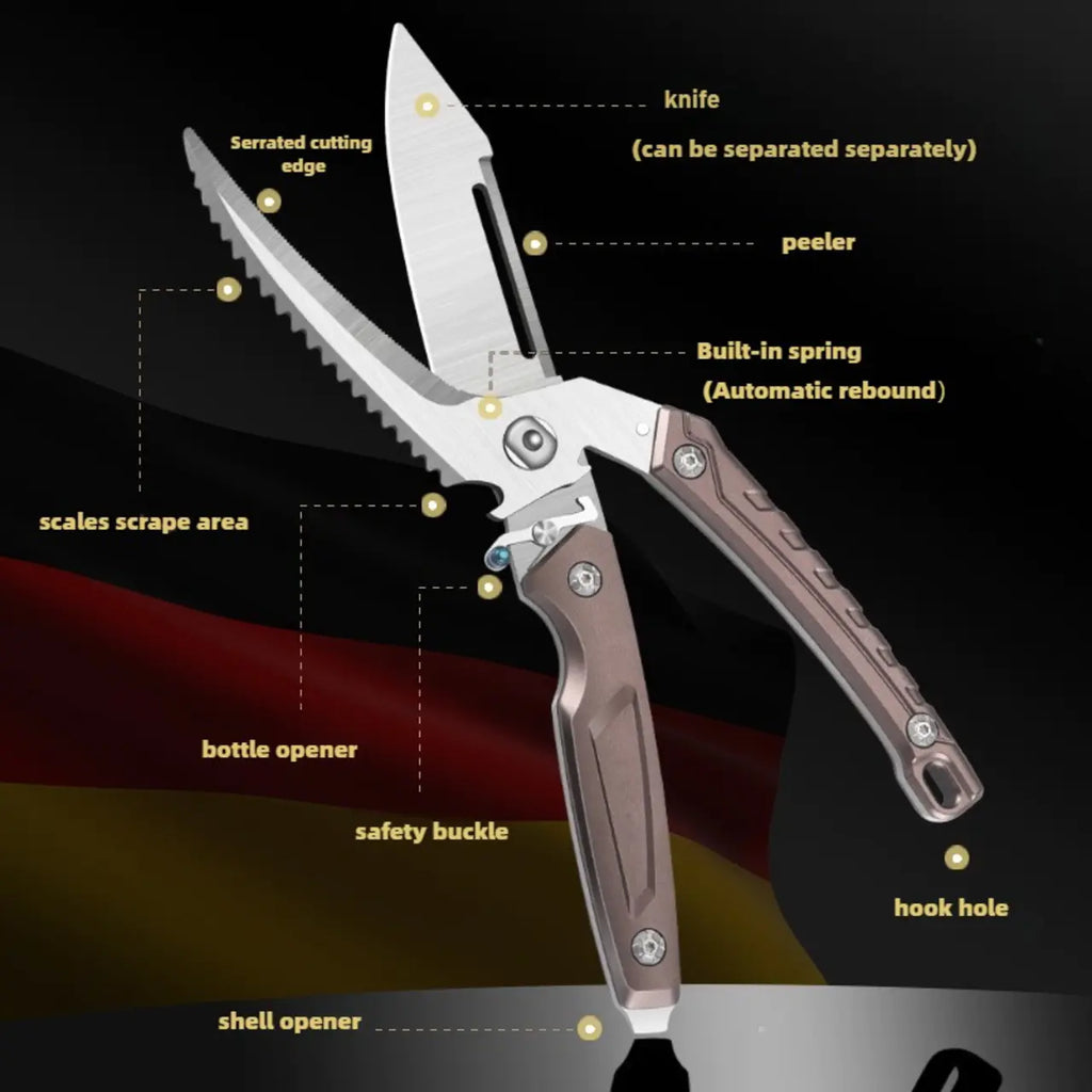 ShadowBlade · 8-in-1 Tactical Kitchen Scissors