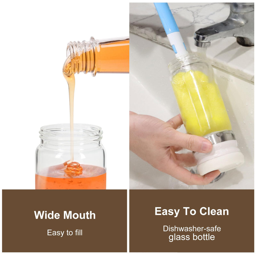 💥LAST DAY SALE 50% OFF🍯✨9oz No-Drip Glass Honey & Syrup Dispenser