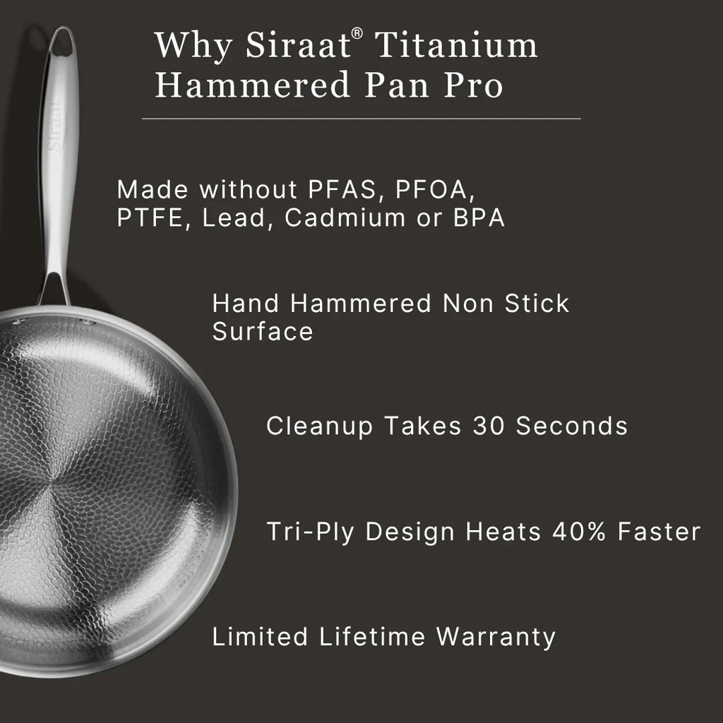 2026 Bestselling Titanium Alloy Frying Pan (200,000 units sold): Uncoated, fast heating, durable, wear-resistant, a must-have for every household.