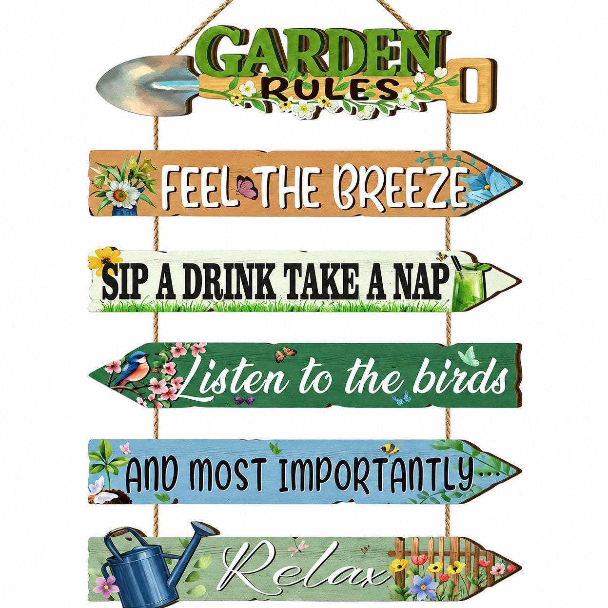 💖Limited-time 50% OFF🏡Rustic Wooden Garden Hanging Sign Wall Decor Plaque