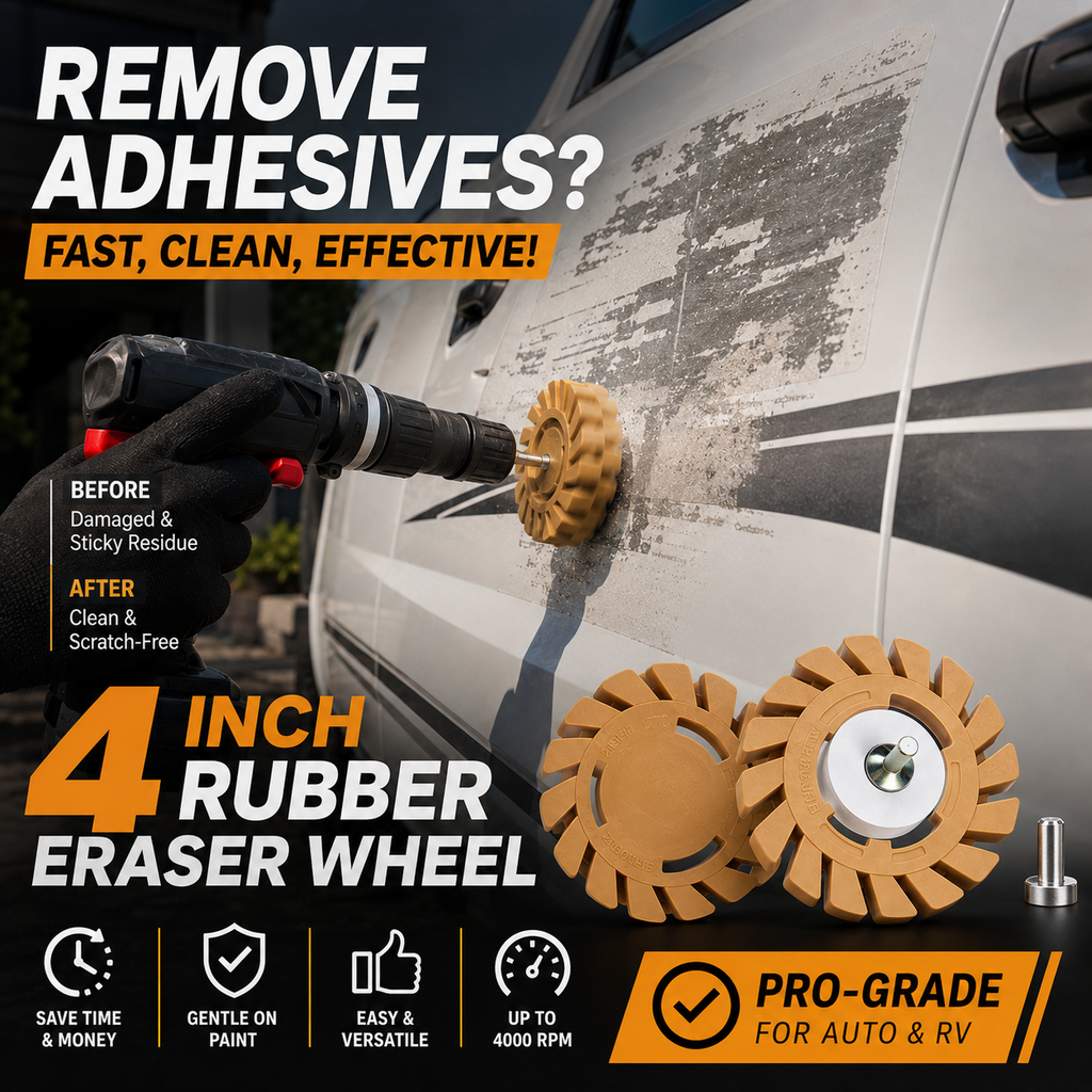 Rubber sanding disc for rubber scrapers