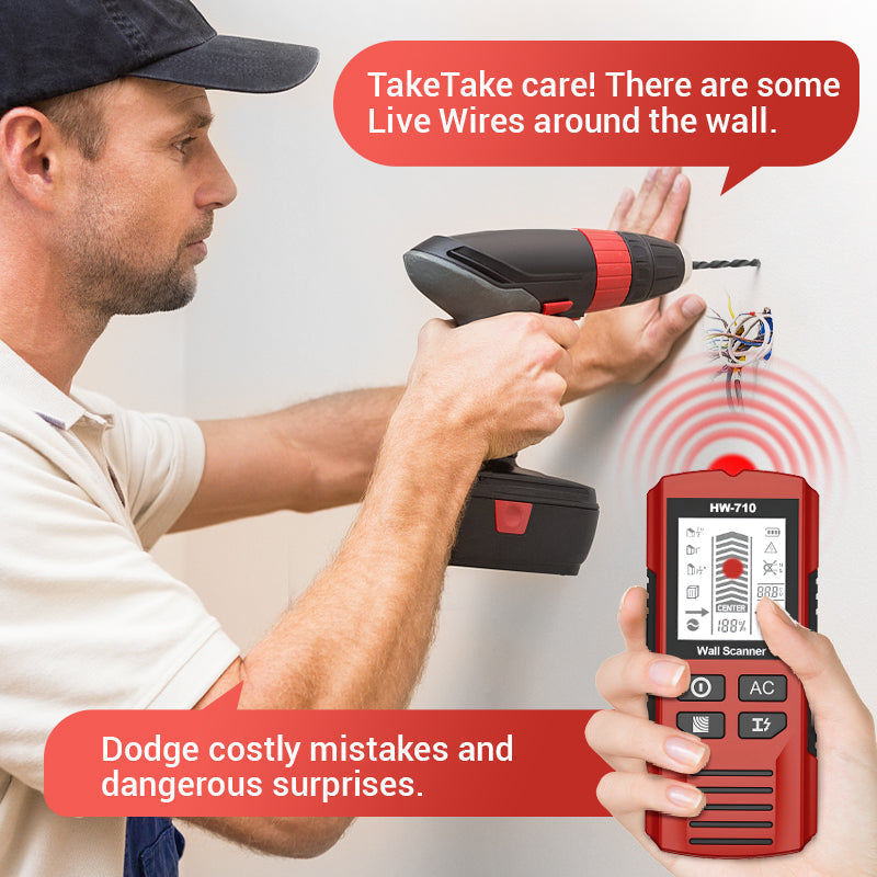 ⚡ Multifunctional Handheld Metal & Wall Detector – Finds Studs, Pipes & Wires, Easy-to-Read LCD 🔧