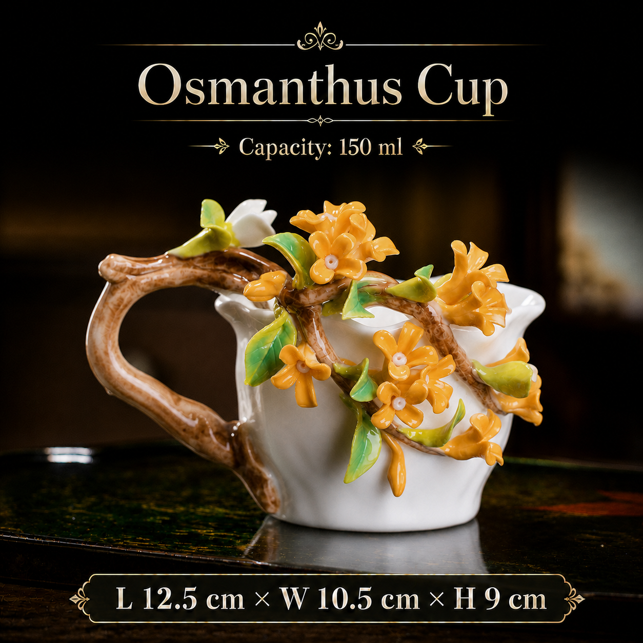 🌺Blooming Porcelain Flower Cup - 3D Floral Ceramic Tea Cup
