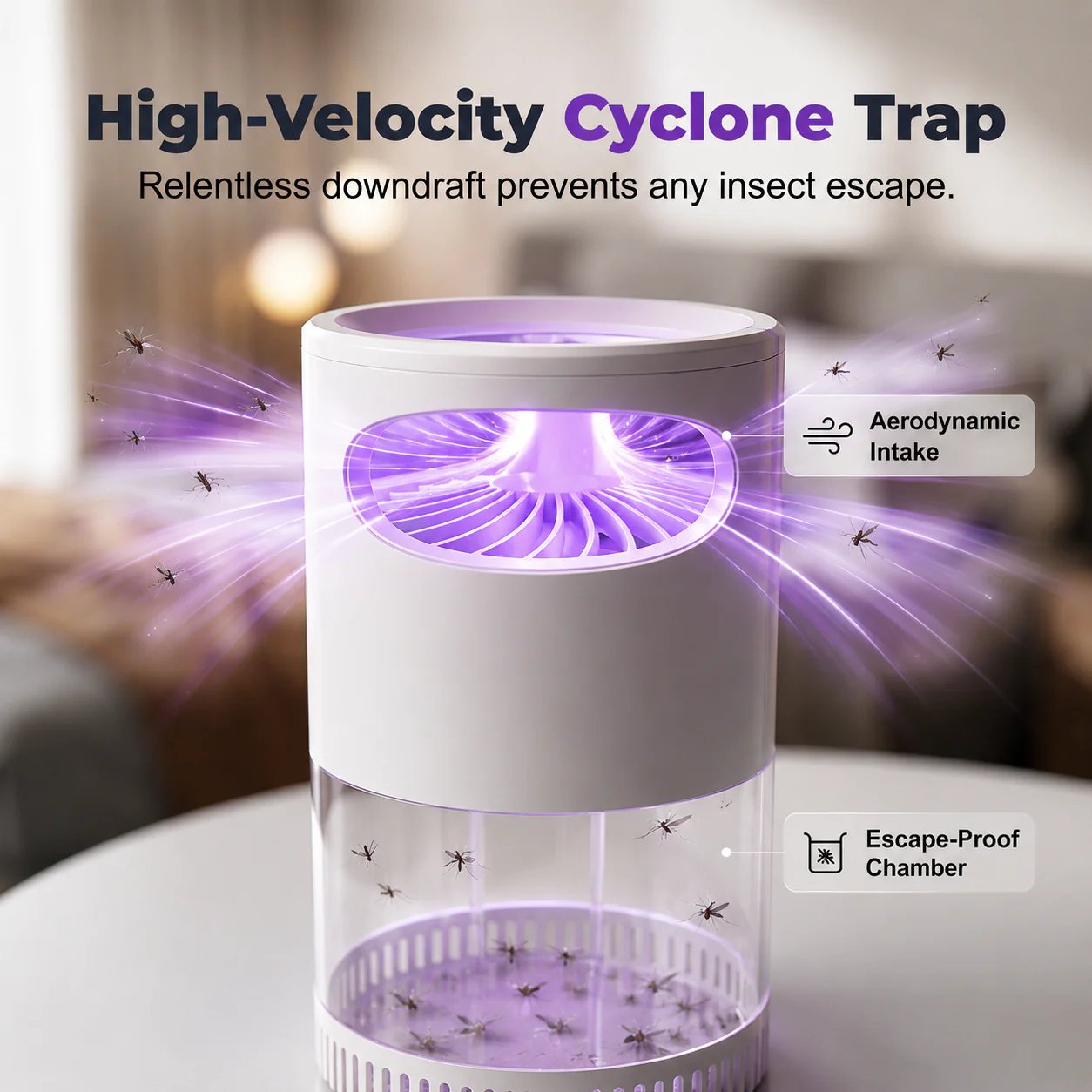 🔥2026 Hot Sale🔥Quiet UV Mosquito Trap – Chemical-Free & Safe for Kids & Pets🦟