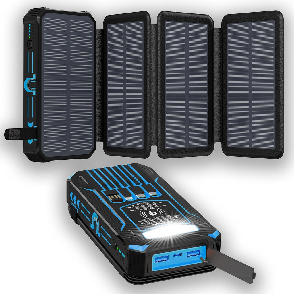 SolarArmor · Quad-Panel 20000mAh Solar Power Bank