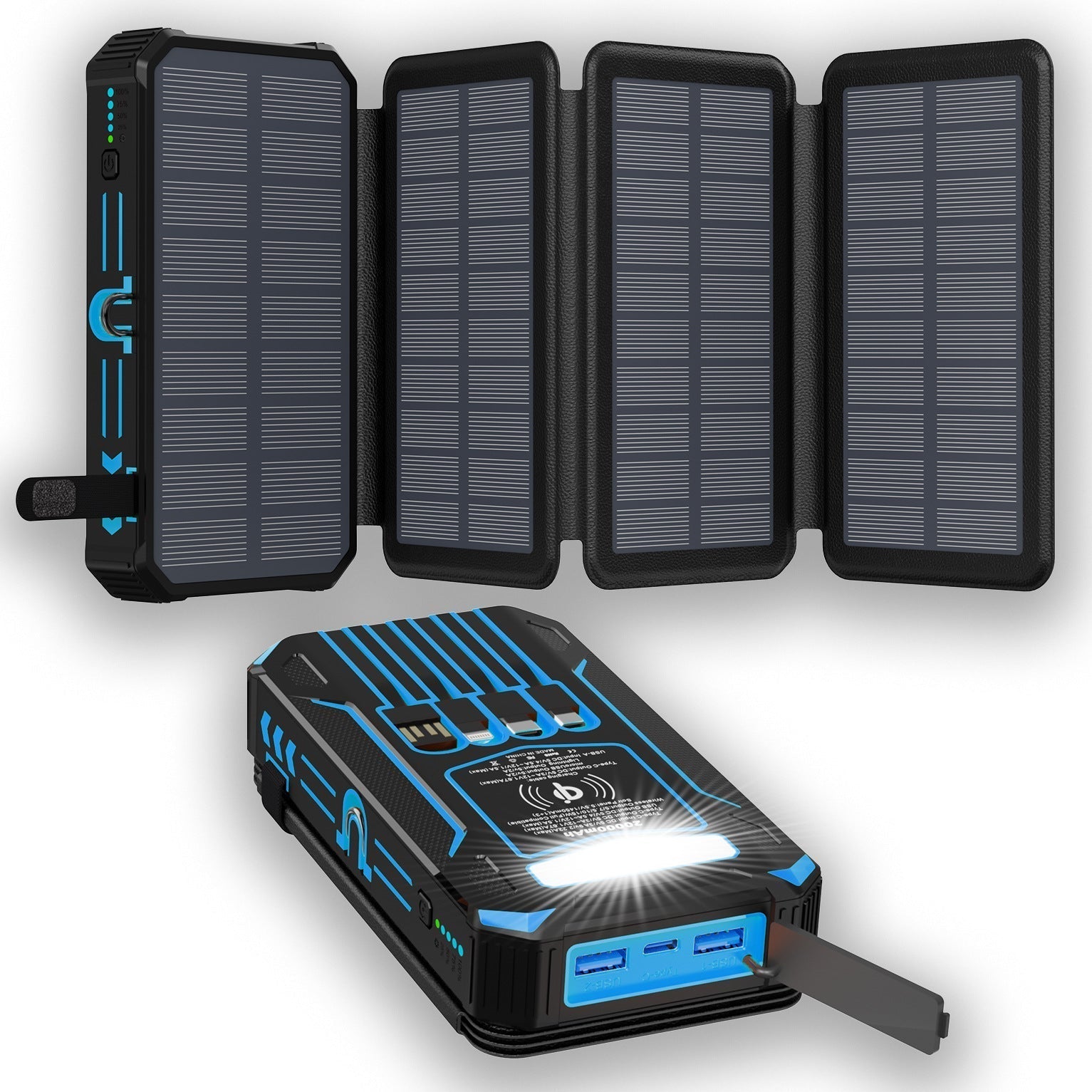 SolarArmor · Quad-Panel 20000mAh Solar Power Bank