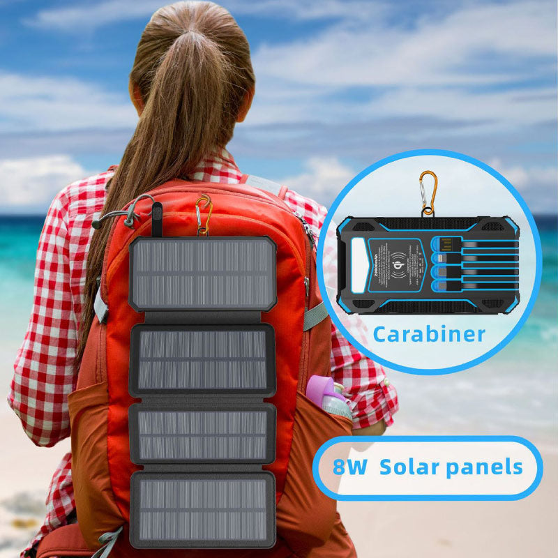 SolarArmor · Quad-Panel 20000mAh Solar Power Bank