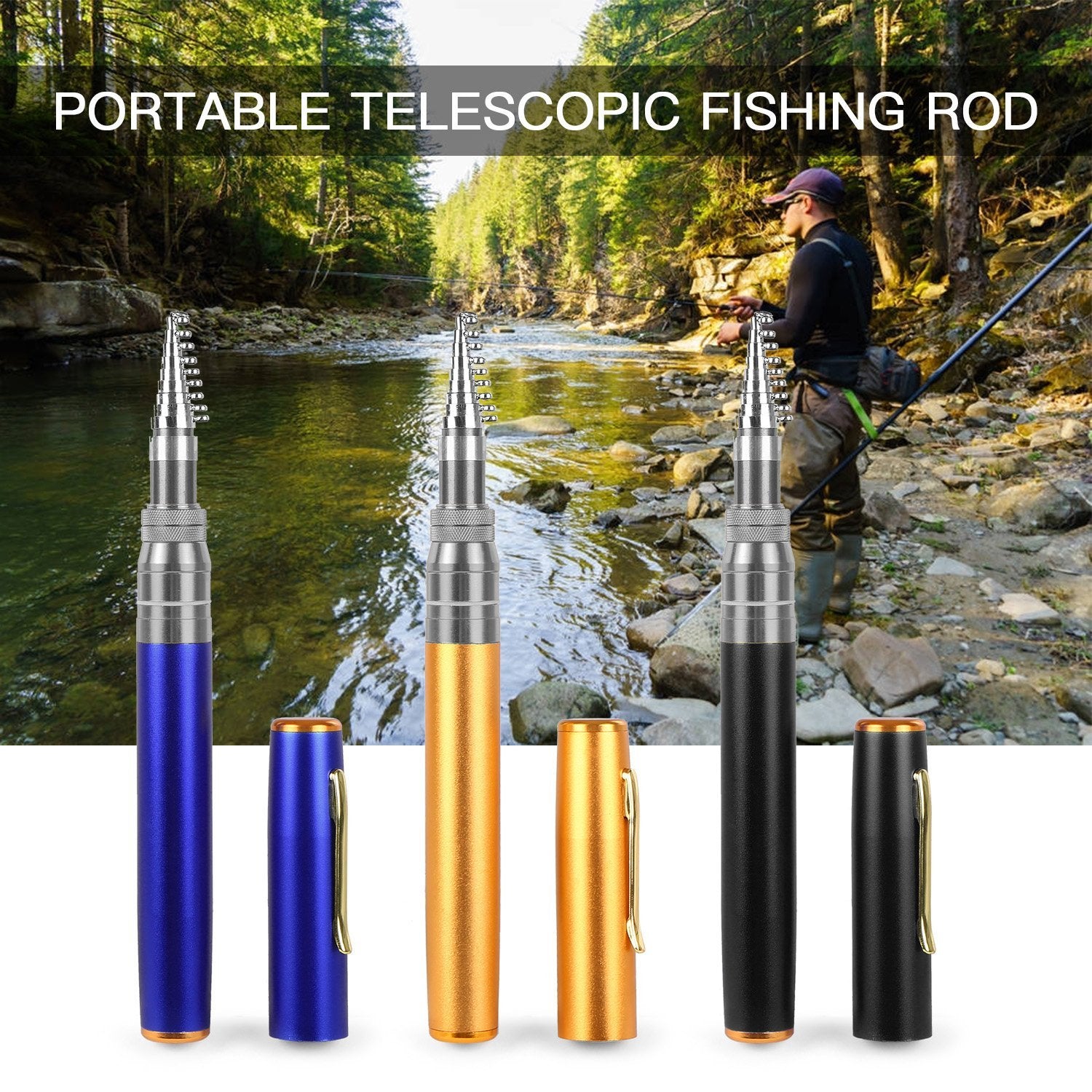 🔥Limited-time 50% off🎣Pen-shaped pocket fishing rod!