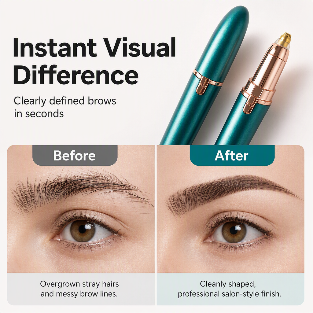 🔥Buy 2 Get 1 Free✨ Precision Brow Trimmer Pen – LED Light Electric Eyebrow Shaper For Effortless Grooming