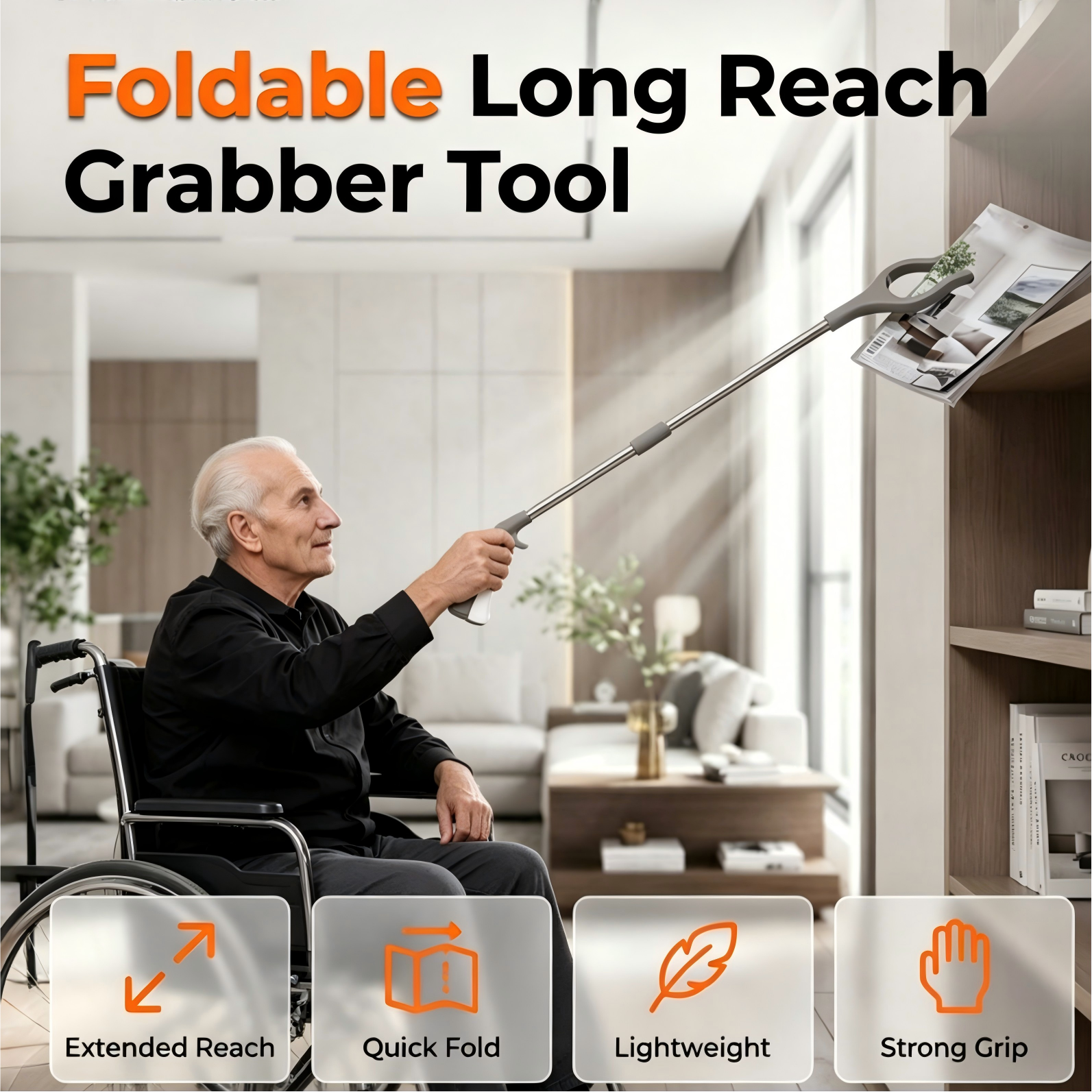 💥LIMITED-TIME 50% OFF!🔥 Foldable Long Reach Grabber Tool
