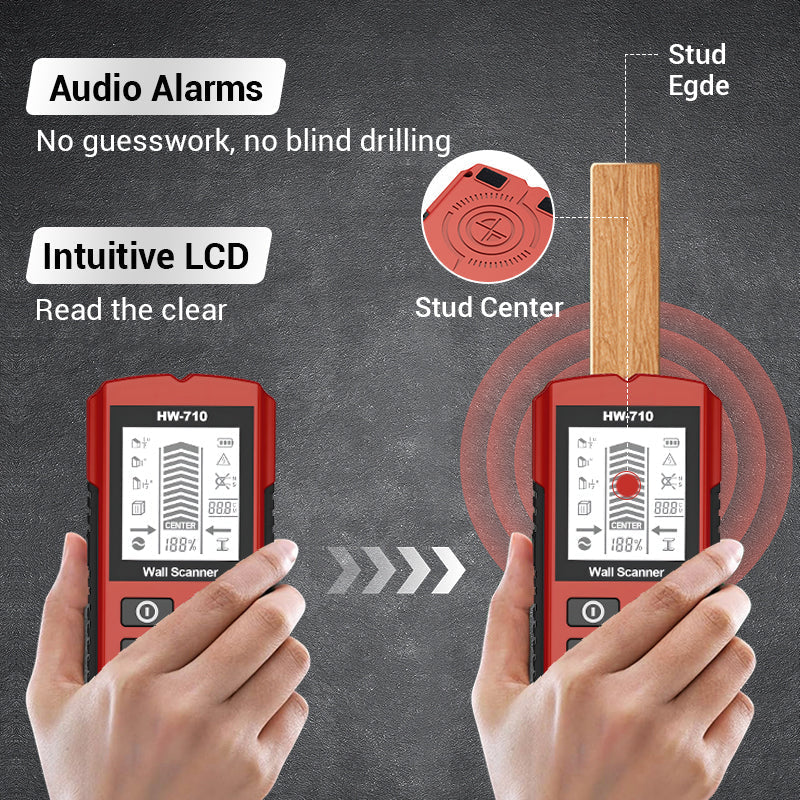 ⚡ Multifunctional Handheld Metal & Wall Detector – Finds Studs, Pipes & Wires, Easy-to-Read LCD 🔧