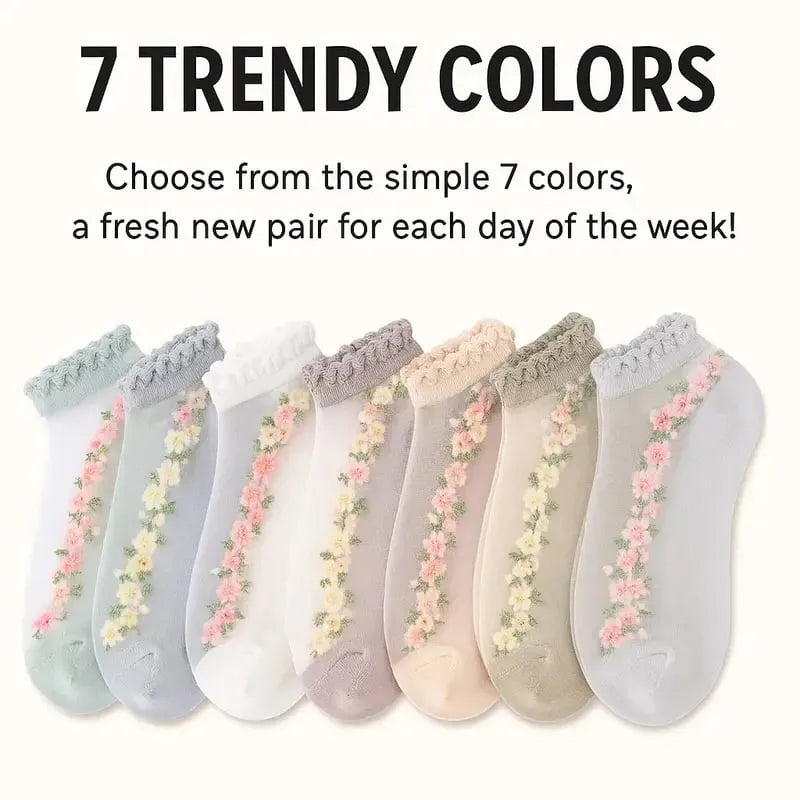 🌺Floral Lace Women's Spring Summer Ankle Socks