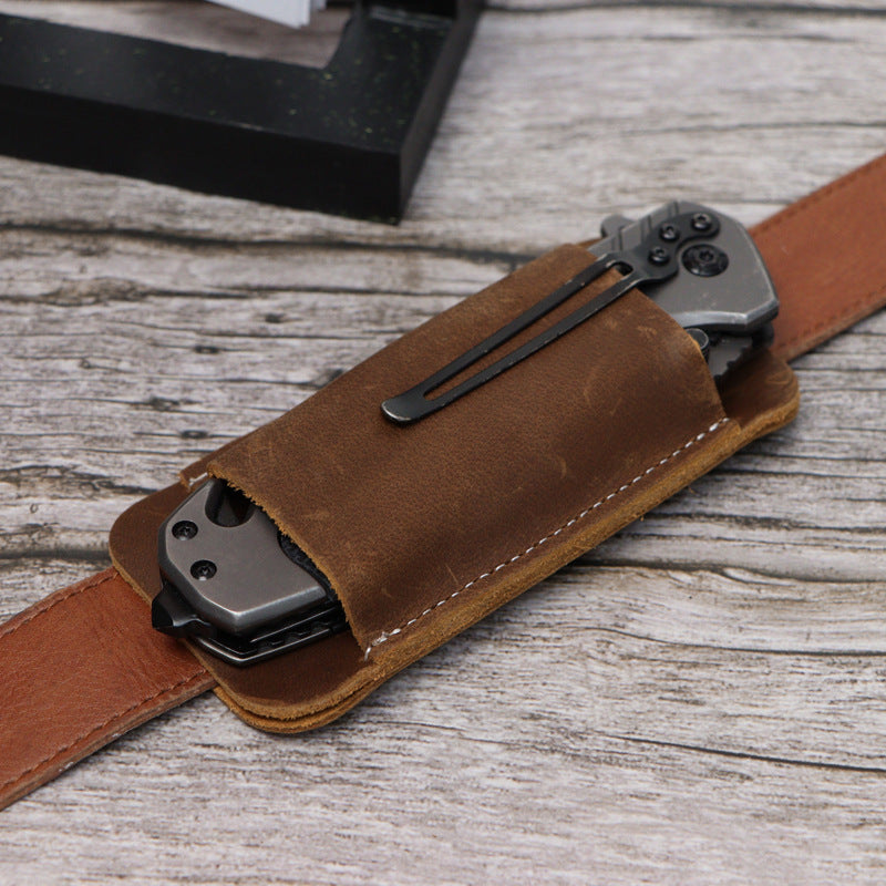 Strider · Heavy-Duty Leather EDC Pocket Knife Sheath