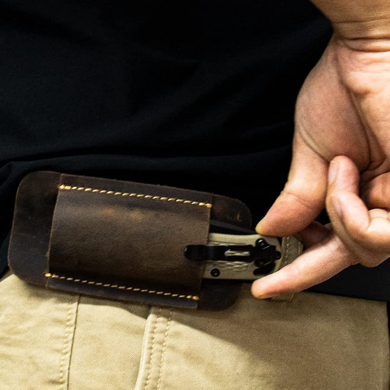 Strider · Heavy-Duty Leather EDC Pocket Knife Sheath