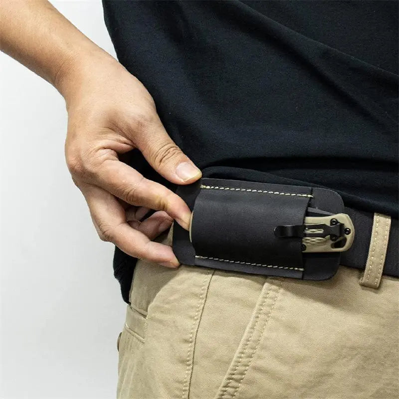 Strider · Heavy-Duty Leather EDC Pocket Knife Sheath