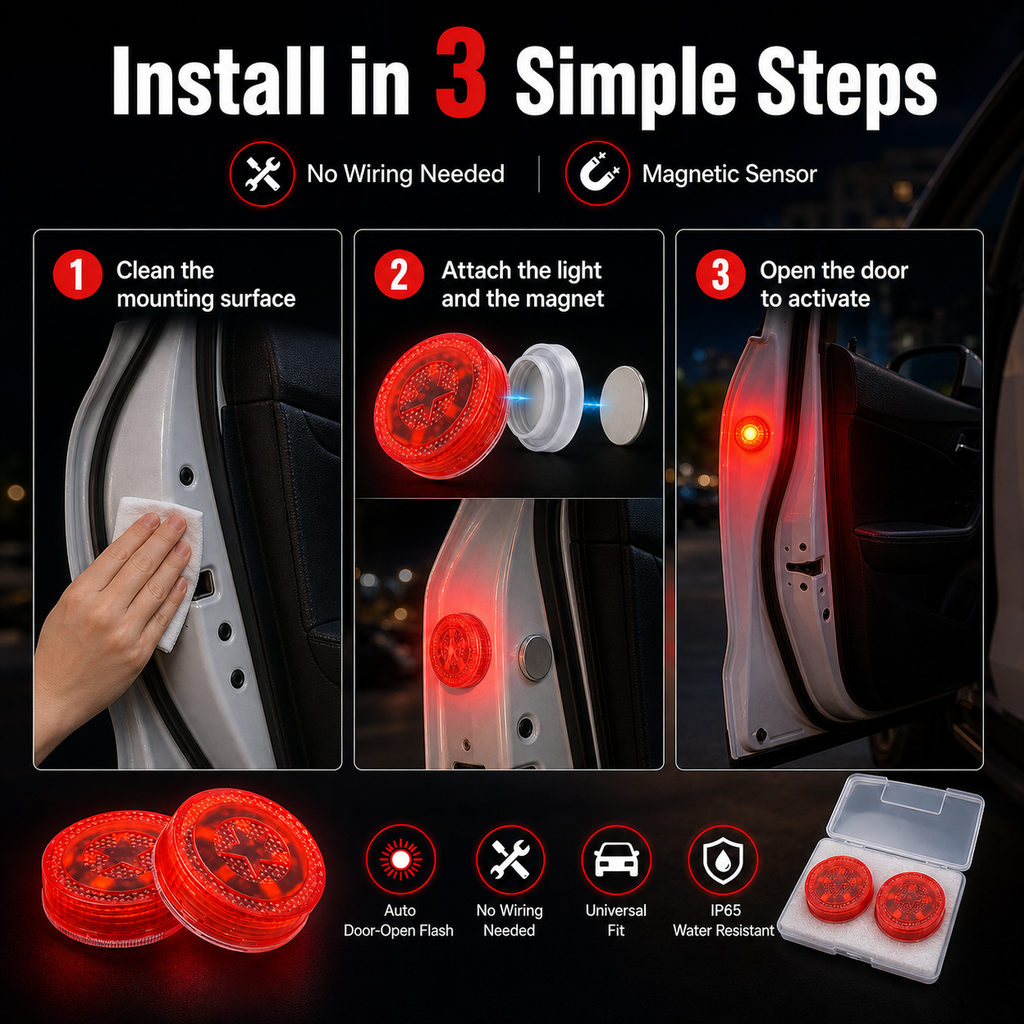 🚨Universal LED warning light for car doors