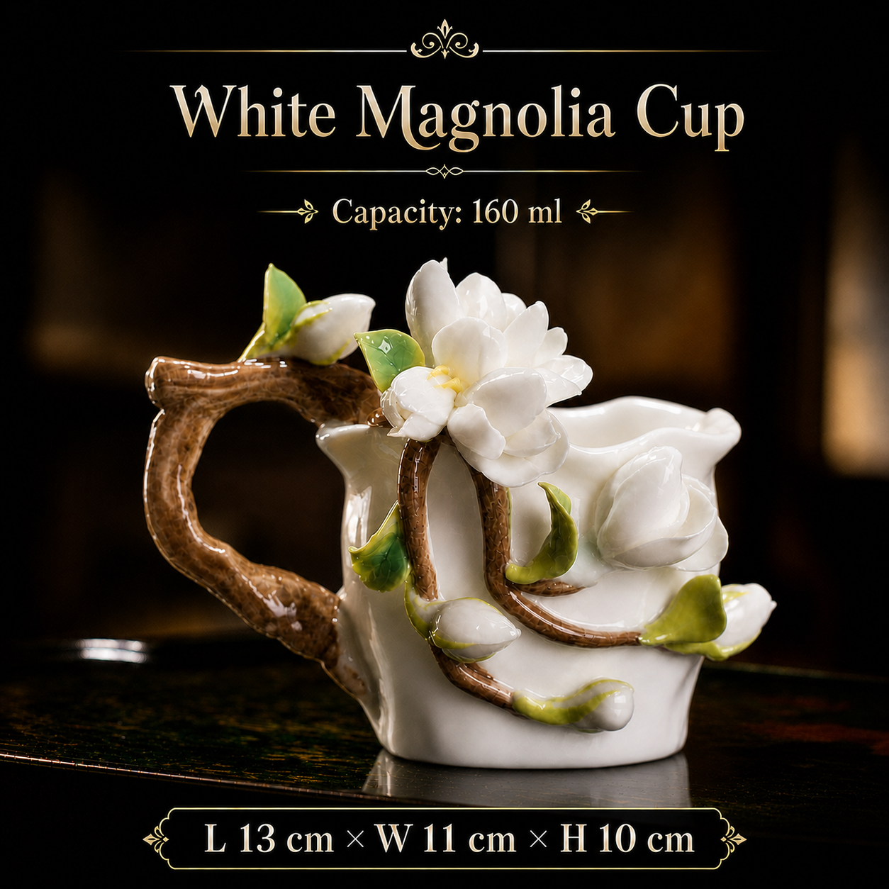 🌺Blooming Porcelain Flower Cup - 3D Floral Ceramic Tea Cup
