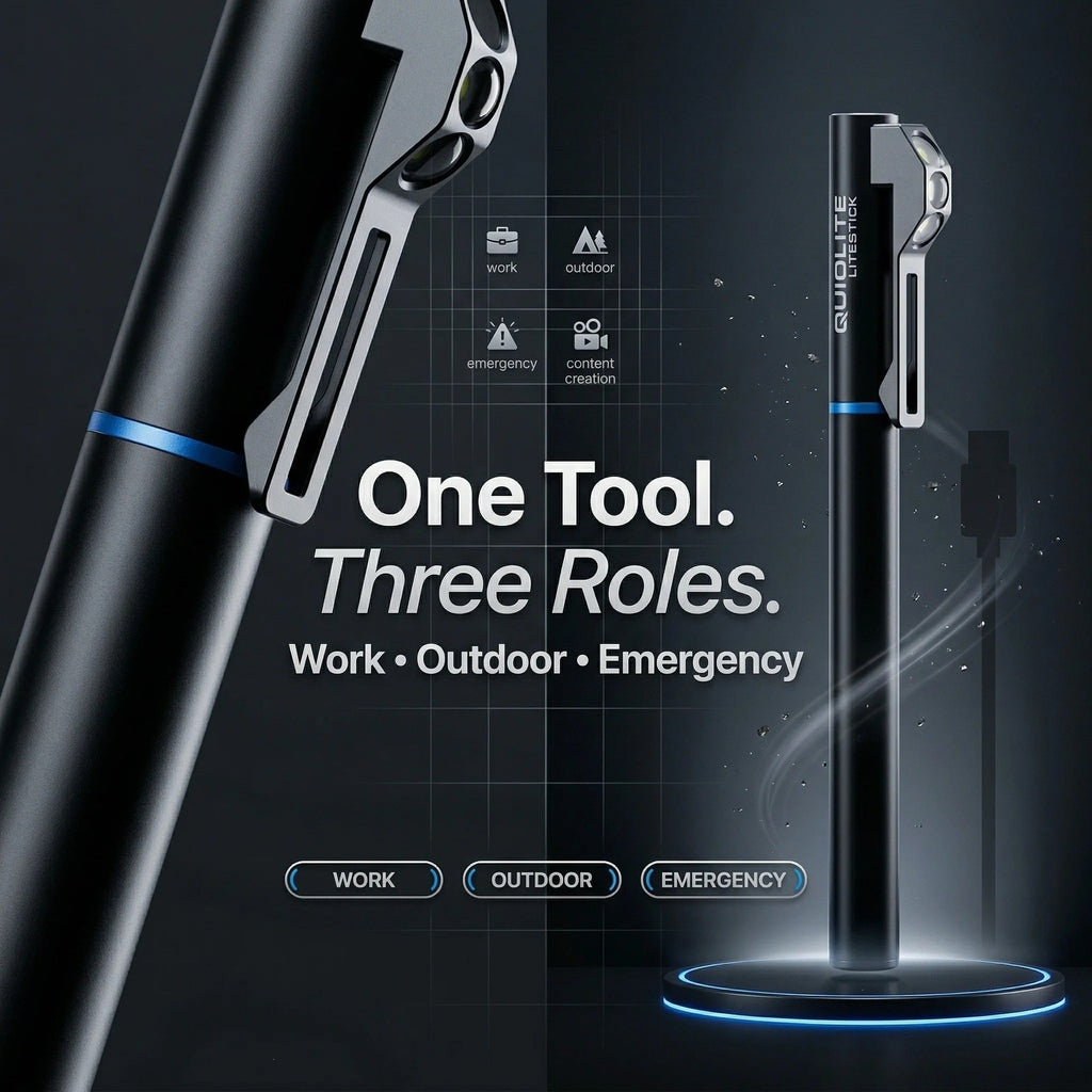 BeamMatrix™ 3-LED Multi-Angle Pen Light with Green Laser