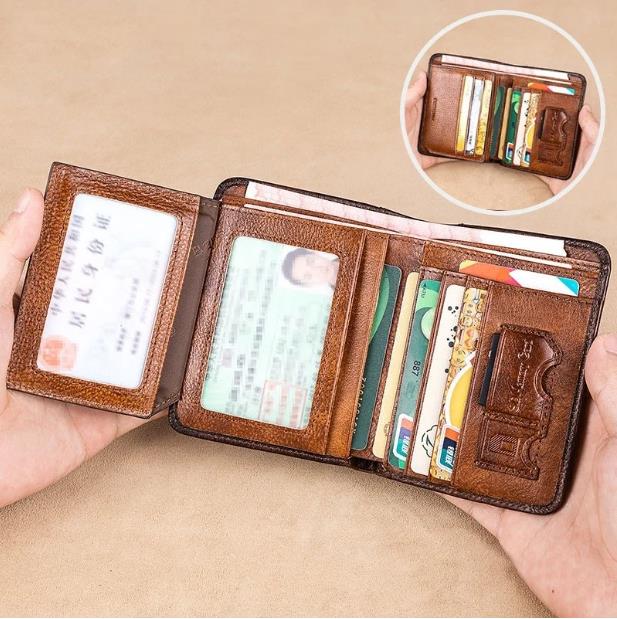 💼 LIMITED TIME 50% OFF! 🛡️ Genuine Leather RFID Blocking Wallet – Waterproof, Slim, Large Capacity 🔐
