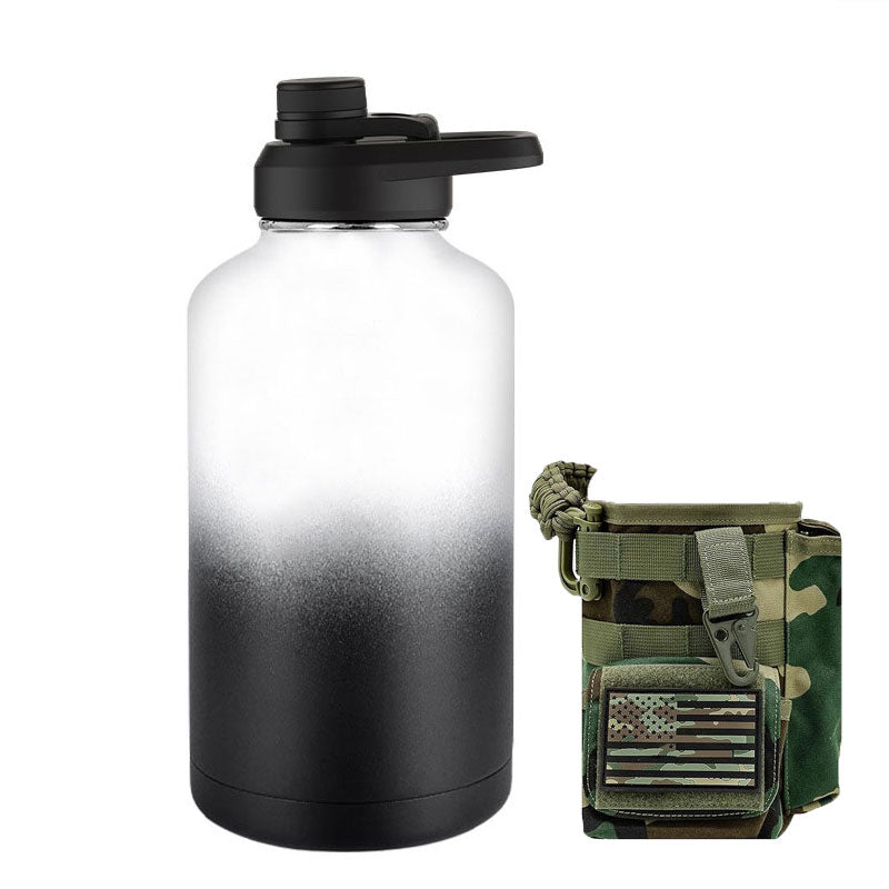 64oz Large-Capacity Stainless Steel Space Bottle: Leak-Proof, Convenient Handle